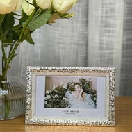 Metal Picture Frame 7 centimeter Gold Minimalist picture frame Modern desktop Display for Wedding Fa
