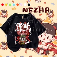 💝2025 New Labubu & Nezha Nebubu Tshirt The Movie Nezha2 Tshirt for Kids Unisex 100-150cm 03