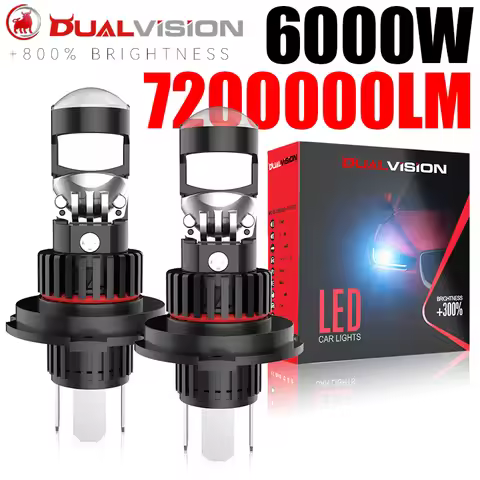 H7 H11 H4 Bi LED Car Headlight Bulbs 6000W Mini Projector Lens Canbus H11 H8 H9 9005 HB3 9006 HB4 90