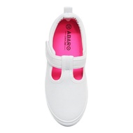 ABARO Girls Canvas School Shoes - White 2213
