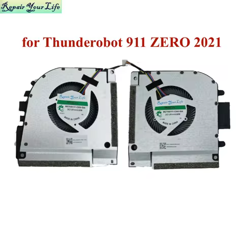 DC12V CPU GPU Cooling Fan for Thunderobot 911 ZERO 2021 Gaming Laptop RTX30 PC Fans Cooler Radiator 