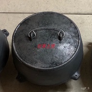 KY-$ Factory Direct Supply Old-Fashioned Cast Iron Pot Stew Pot Thickened Firewood Iron Hanging Pot Iron Pot Chicken Coo