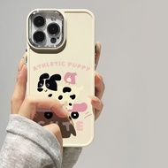 Case for iPhone 7plus 8 7 8plus 6plus 14 15 X XR XS MAX 12Promax 12 13Promax 15Promax 11 14Promax 13 Skateboarding Puppy Metal Photo Frame Shockproof Soft Case