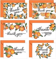 AnyDesign Little Cuties Clementine Thank You Greeting Cards Bulk 36 Pack Clementine Theme Greeting C