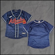 MLB Atlanta Braves Baseball Jersey Import Quality Navy