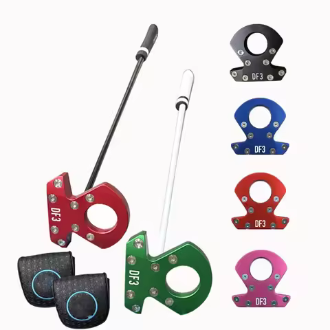 DF3 Putter Black/Blue/Green/Red/Pink color Black Steel 33 34 35 Inch shaft and Press Pistol 2 Degree