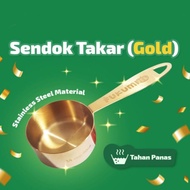 Heat-resistant Gold Fukumi Stainless Steel Measuring Spoon