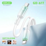 ORIGINAL GERLAX GD-61T 60W PD USB-C To Type-C 100CM Super Fast Charging Cable Model Soft Silicone Ma