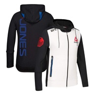 Reebok Jon Jones UFC Fight Kit Full-Zip Official Black Walkout Hoodie