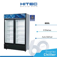 HITEC 800L Display Chiller 2 Door HTC-808D2, 8 Shelves