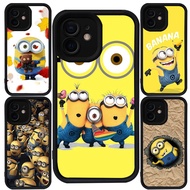 Case for iphone XR XS 12 Mini X 11 15 Pro Max Black Silicone M-94 Minion