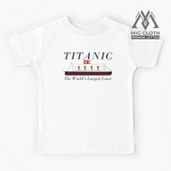 Titanic Sinking Vintage Poster Cruise Ship Atlantic Ocean Voyage Kids T-Shirt - Unisex 470