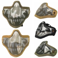Outdoor Tactical Ghost Mesh Airsoft Mask Paintball Half Face Protection Strike Style