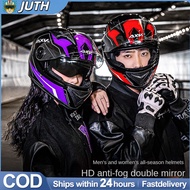 【JUTH】Motorcycle Helmet Full Face Dual Visor 557 Full Series Helmet with ICC Sticker