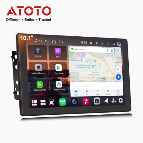 ATOTO 10 inch Universal 2 Din Car Radio Multimedia Player Carplay Screen Android Auto Stereo Smart I
