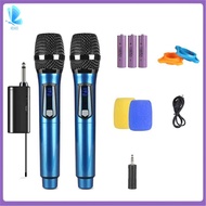 Wireless Microphone Metal Dynamic Microphone System with Rechargeable Receiver for Karaoke Singing W