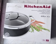 ［全新］KitchenAid 28cm 深煎鍋連蓋