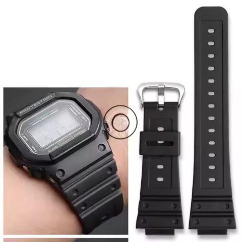 High-Quality 16mm Watch Strap Accessories for Casio G-SHOCK DW-5600BBN/Ms/E GW-5000 GW-5035 - Unique