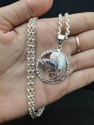 Kalung liontin cendrawasih lapis perak