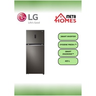 LG 423L 2 Door Top Mounted Freezer Refrigerators (Black Steel) LG-GN-B392PXBK