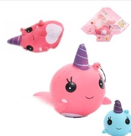 Kawaii Squishy Mini Whale Millie Pink Blue Scent Squeeze Very Slow Rising Toy
