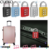 BACKSTR 6 Digit Button Password Lock Metal Combination Lock Travel Luggage Padlock