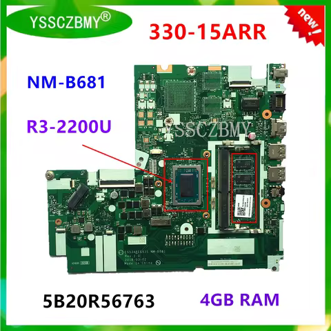 New NM-B681 Motherboard For lenovo Ideapad 330-15ARR Laptop Motherboard 330-15ARR Motherboard With A