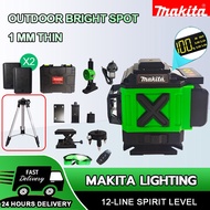 【Triangle bracket]】DE DW089LG Level Laser 12 line laser level 3D Cordless auto Cahaya Hijau Self-Lev