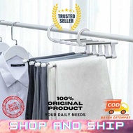 GANTUNGAN 5 IN 1 CLOTHES, PANTS, SCARF, WARDROBE, CLOSET HANGER