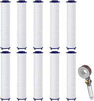 Pack of 10 10.5 x 2.5 cm PP Cotton Filter for Shower Head Removal of Chlorine Residue, Shower Filter