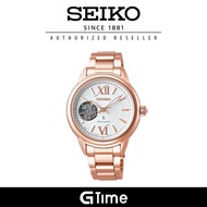 [Official Warranty] Seiko SSA794J1 Women's Lukia Analog Automatic Rose Gold Tone Stainless Steel Str