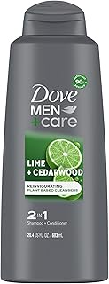 Dove Men + Care 2 in 1 Shampoo and Conditioner For Healthy-Looking Hair Lime + Cedarwood Naturally D