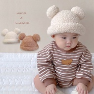 (6 months - 4 years) MINICUTE - Korean Baby Winter Bear Hat 12 Aesthetic Baby Winter Hat