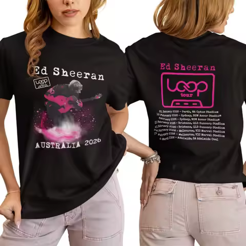 Ed Sheeran Loop Tour Women Men T-shirt Ed Sheeran Australian Tour Shirt Ed Sheeran Merch Loop Tour A