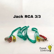 Jack RCA 3/3 Kabel TV Audio Dan Video 3 Jalur Jack Receiver RCA