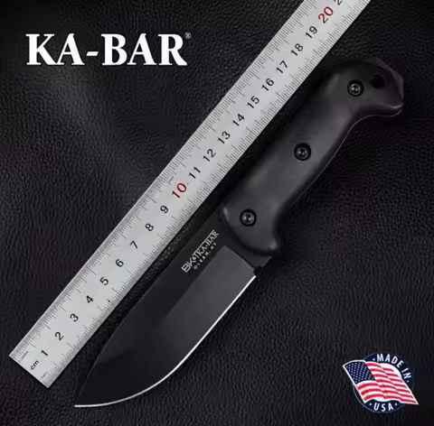 BK2- Tactical style fixed blade outdoor knife, camping, mountain climbing, fishing, emergency rescue