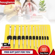houglamn Stainless Steel Knitting Needles Set Needle Yarn Sewing Weaving Tapestry Bent for Crochet L