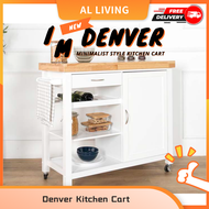 [STOCK LIMIT]DENVER Kitchen Cart / Island Table / Kitchen Island / Kitchen Storage Cabinet / Home Ki