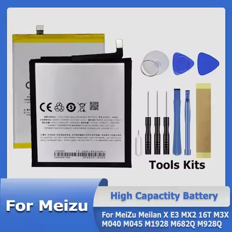 XDOU BA928 BA851 B022 BT62 Replacement Battery For MeiZu Meilan X E3 MX2 16T M3X M040 M045 M682Q M92