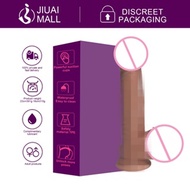 JIUAI Silicone Dildo Thick Dick Balls Sex Toy For Women Peniss Toys With Suction Cup Adult Toys