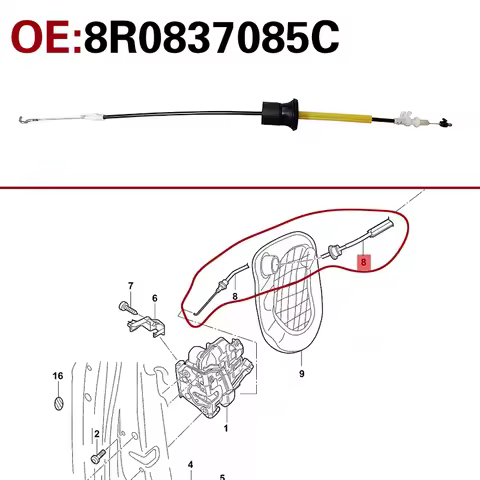 8R0837085C for Audi Q5 2009-2018 Inner buckle handle wire lock block wire drawing inner wire