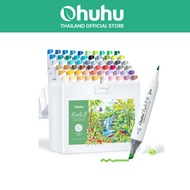 FOLIO ART : ปากกามาร์คเกอร์ Ohuhu Dual-Tips Alcohol Art Markers 60 Colors Landscape (Kaala B Series)