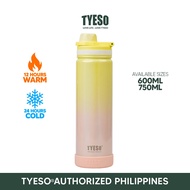 TYESO 600ml/750ml Vacuum Insulated Tumbler Fantasy Rainbow Paint w/ Silicone Boot Light Bud Pink Tum