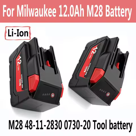 Li-Ion Replacement Battery 28V 12.0Ah For Milwaukee M28 48-11-2830 0730-20 Tool battery compatible w