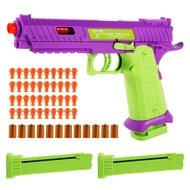 Cool Toy Gun, Soft Bullet Toy Gun Pistol, Toy Gun with Ejecting Shells, Semi-Automatic Rapid-fire To