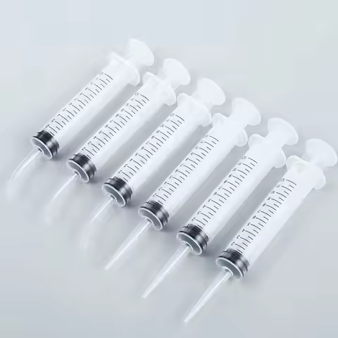 3/6Pcs Multi-purpose Syringe Curved Tip/Straight Tip No Needle 12ml Syringes For Liquid Transparent 