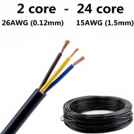 1 Multicore Wire And Cable RVV2 Core -24 Core Control Signal Wire 22AWG 0.3 0.5 0.75Mm 1.5Mm2 PVC Cable