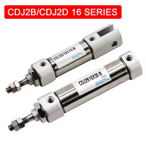 CDJ2B/CDJ2D Bore 16mm Stainless Steel Mini Cylinder Double Action CDJ2B16-10*15X20X25X30X40X50X100X1