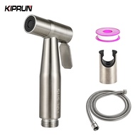 KIPRUN Toilet Bidet Sprayer Handheld Bidet Sprayer 304 Stainless Steel Bidet Sprayer For Toilet Bathroom Hand Held Shower Water Spray（Faucet + Holder + 1.5m stainless steel Hose）