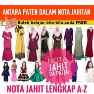 [BEST] 24 NOTA JAHIT LENGKAP FOR  ZERO BASIC